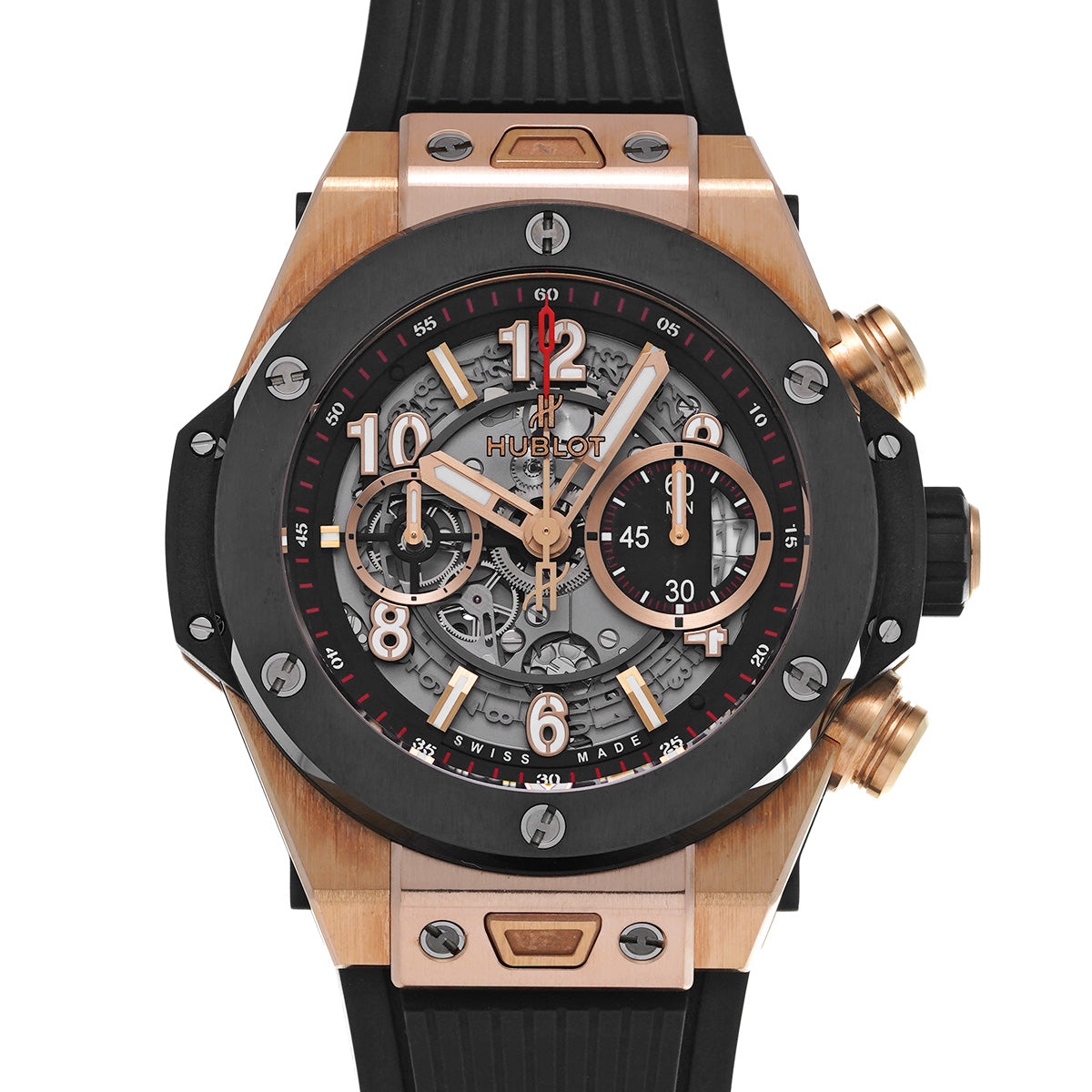 Big Bang Unico King Gold Ceramic 411.OM.1180.RX Skeleton HUBLOT Men's [Pre-owned]