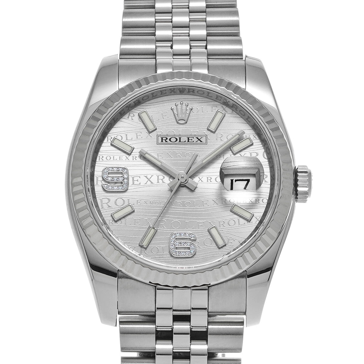 DATE JUST 116234 Random Serial Silver/Diamond ROLEX Men's [Pre-Owned].