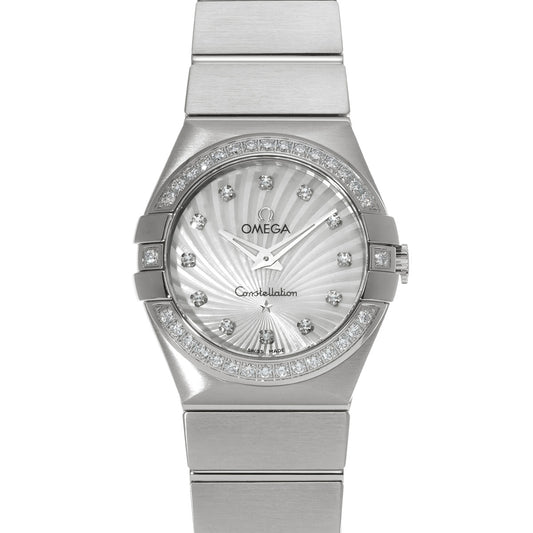 Constellation Blush Quartz 123.15.27.60.55.002 White MOP/Diamond OMEGA Ladies [New]