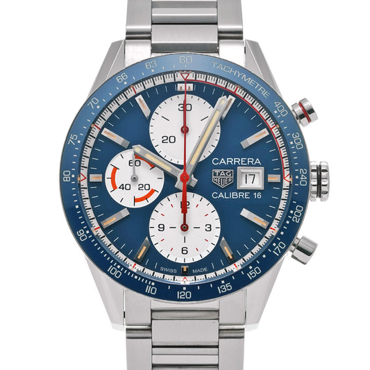 CARRERA Calibre 16 Chronograph CV201AR.BA0715 Blue/White TAG HEUER Men's [Pre-Owned]