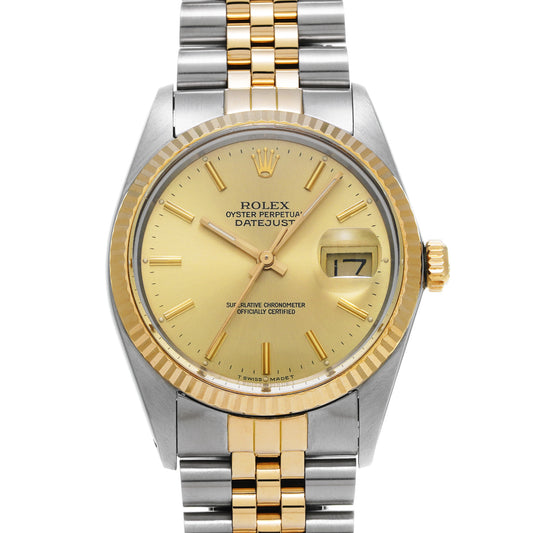 Datejust 16013 R (manufactured circa 1987) Champagne ROLEX Men's [Pre-Owned].