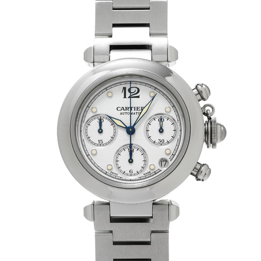 Pasha C Chronograph W31039M7 White CARTIER Unisex [Pre-Owned].