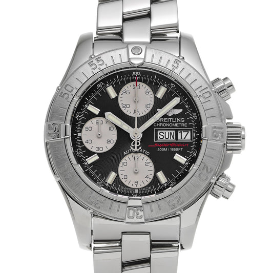 Chrono Super Ocean A111B00PRS Black/Silver BREITLING Men's [Pre-Owned]