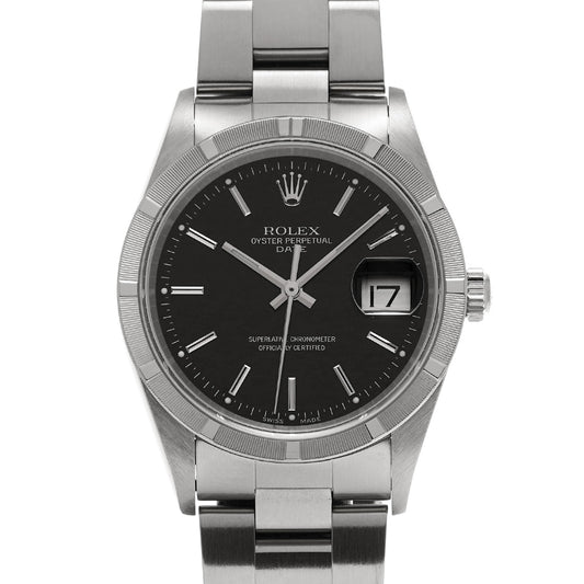 15210 Oyster Perpetual Date P (manufactured circa 2001) Black ROLEX Men's [Pre-Owned].