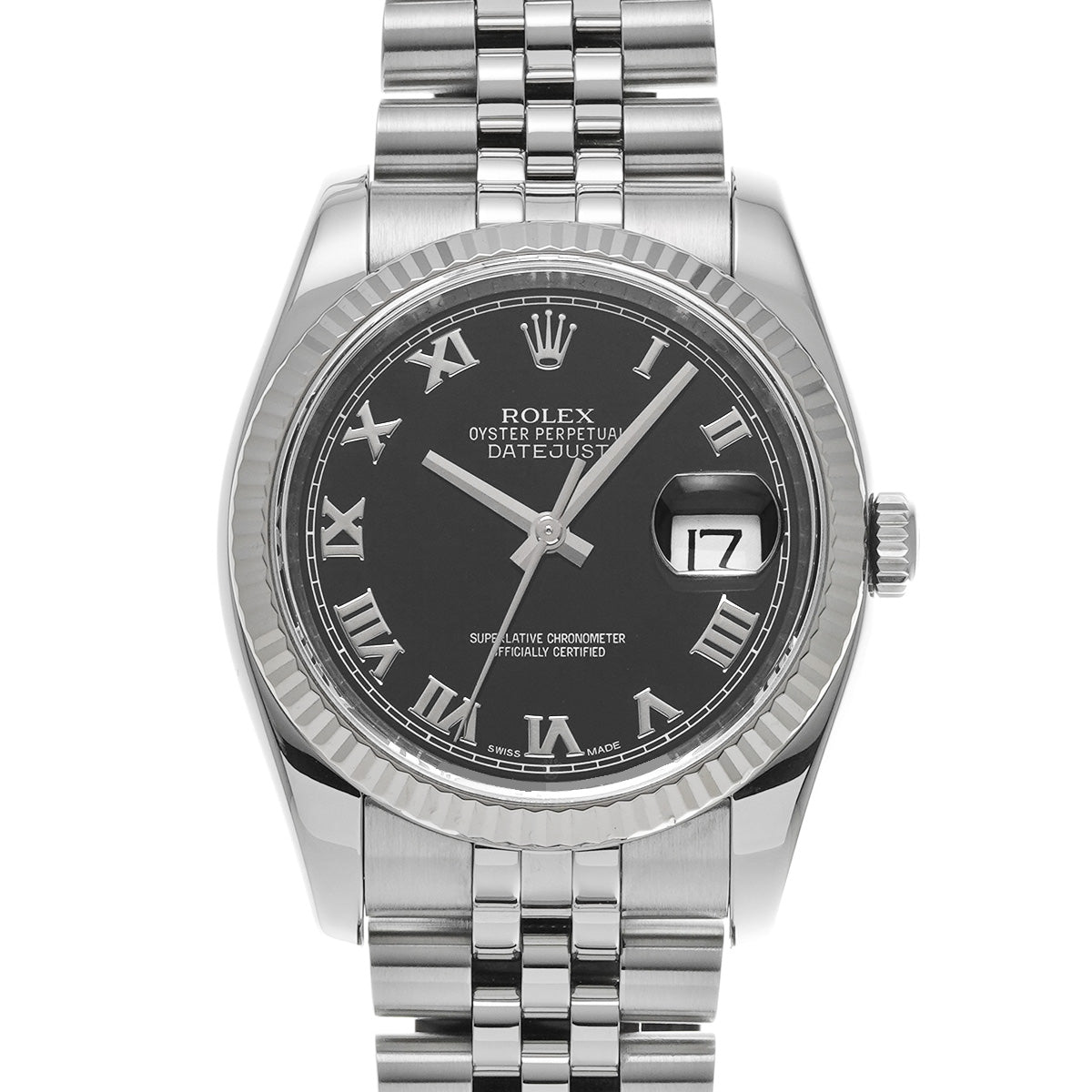 DATE JUST 116234 G (made around 2010) Black ROLEX Men's [Pre-Owned].