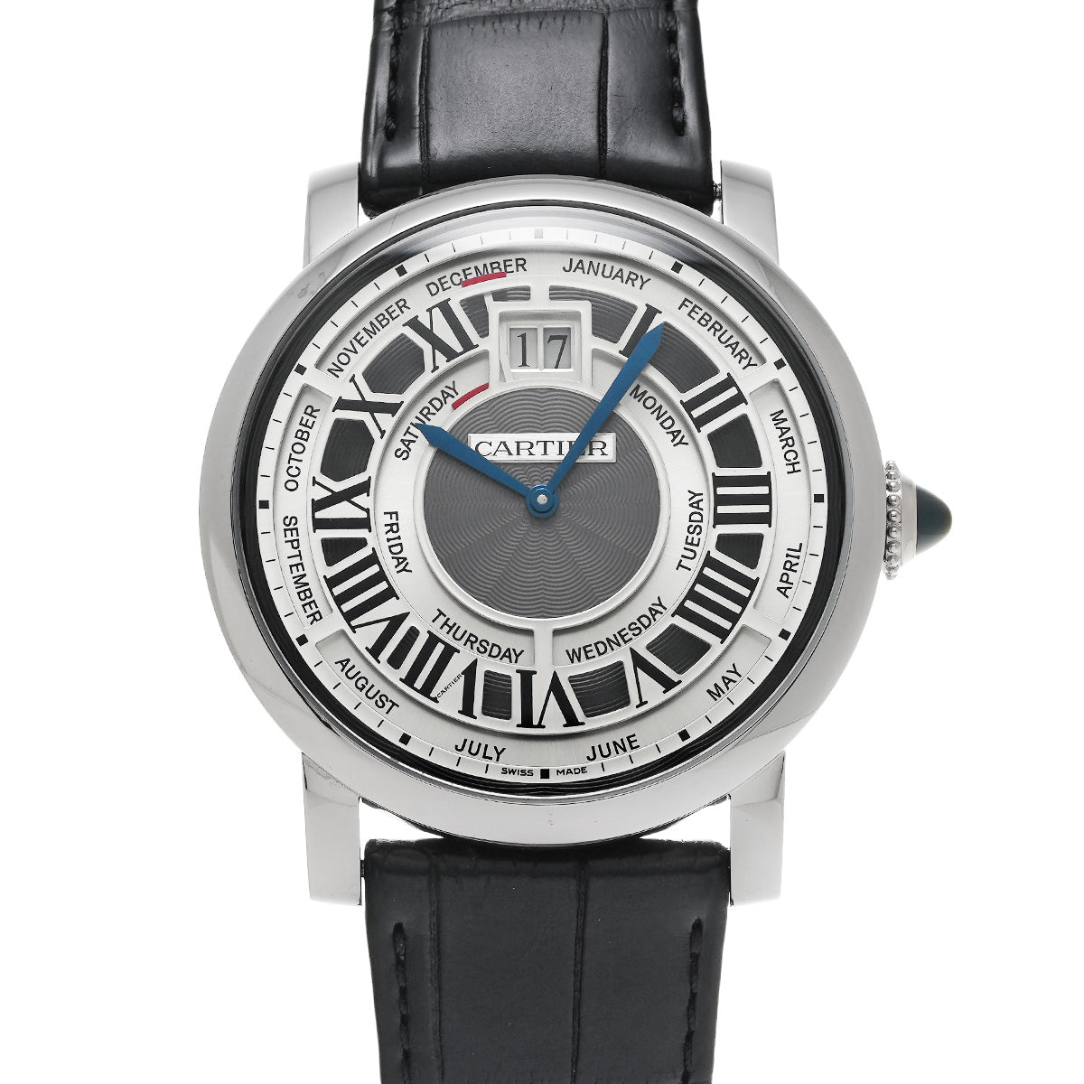 Rotonde de Cartier Annual Calendar W1580002 Gray/Silver CARTIER Men's [Pre-Owned].