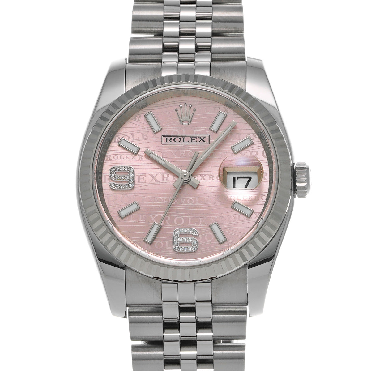 DATE JUST 116234 Random Serial Pink Wave/Diamond ROLEX Men's [Pre-Owned].