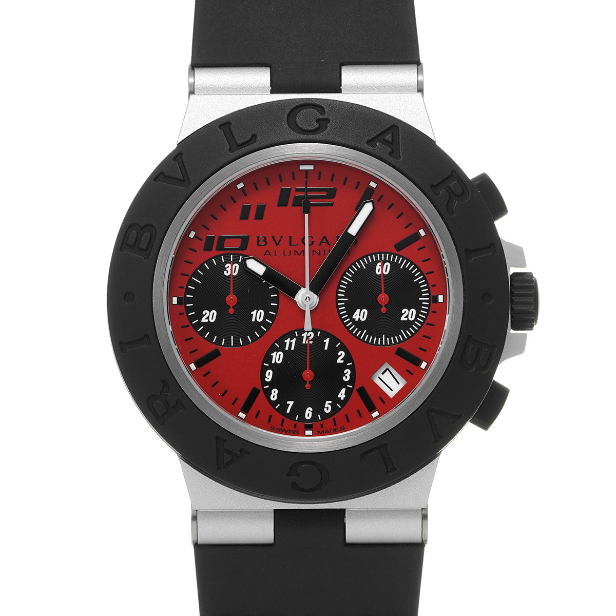 Aluminum Chronograph DUCATI BB40ATCH Red/Black BVLGARI Men's [Pre-Owned].