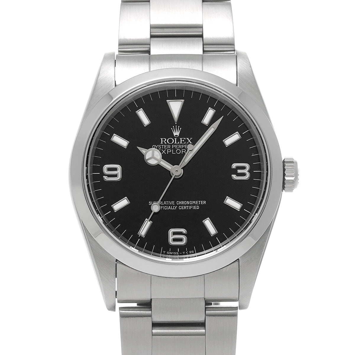 Explorer 14270 T (manufactured circa 1996) Black ROLEX Men's [Pre-Owned].