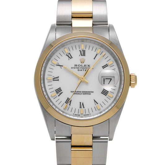 Oyster Perpetual Date 15203 A (manufactured circa 1998) White ROLEX Men's [Pre-Owned].