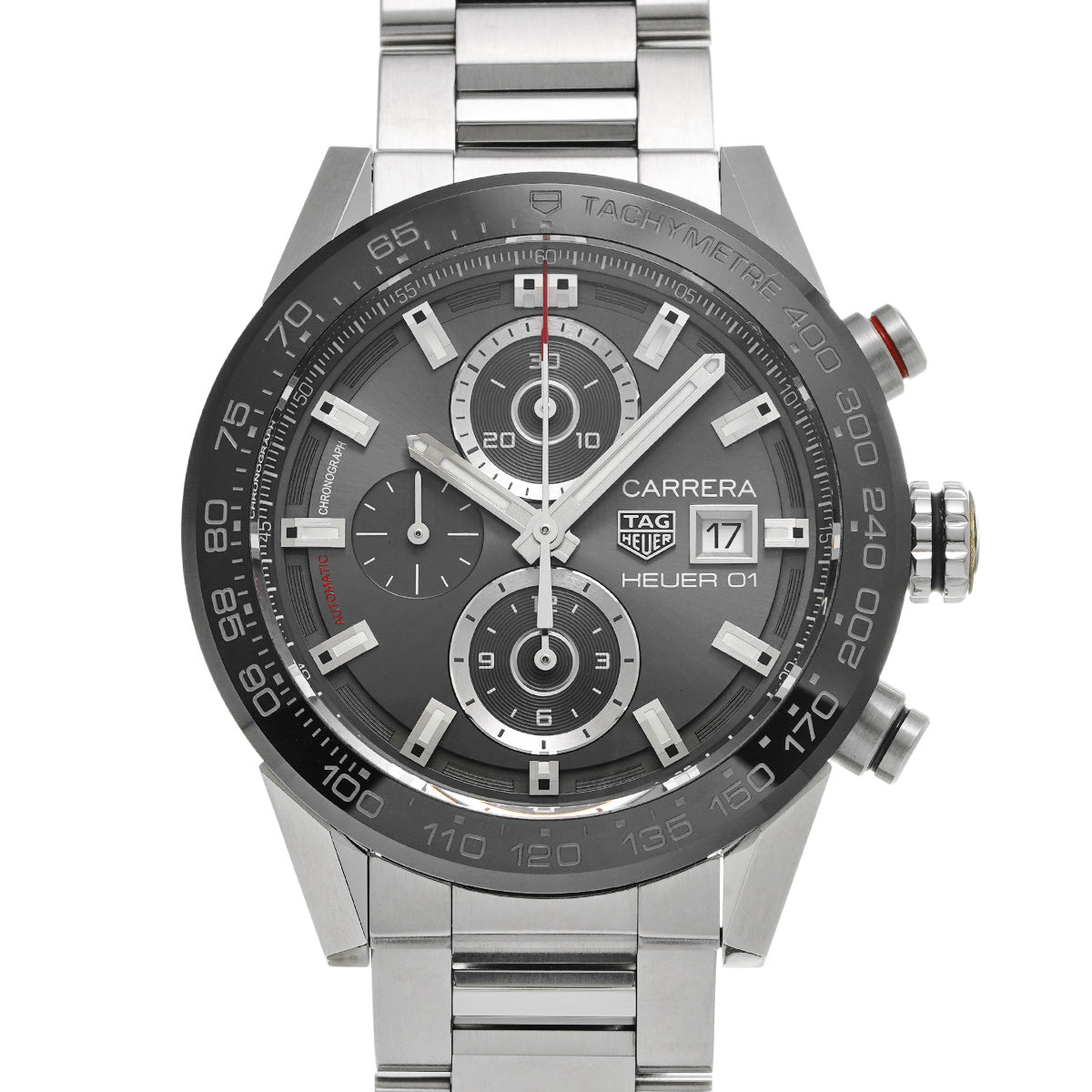 CARRERA CALIBRE HEUER 01 Chronograph CAR201W.BA0714 Gray TAG HEUER Men's [Pre-Owned].