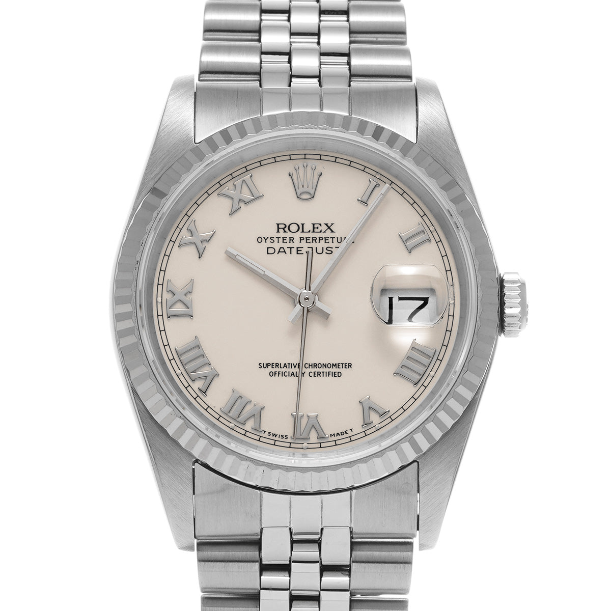 Datejust 16234 L (manufactured circa 1989) Ivory ROLEX Men's [Pre-Owned].