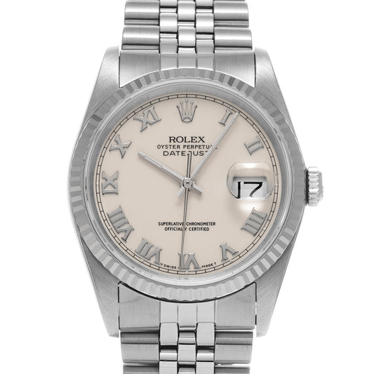 Datejust 16234 L (manufactured circa 1989) Ivory ROLEX Men's [Pre-Owned].