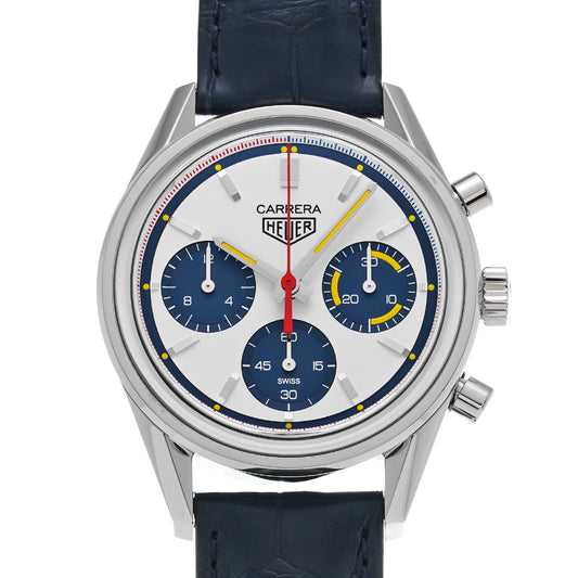 CARRERA CALIBRE HEUER 02 Chronograph 160th Montreal Limited edition of 1000 pieces CBK221C.FC6488 White/Blue TAG HEUER Mens [Pre-Owned].