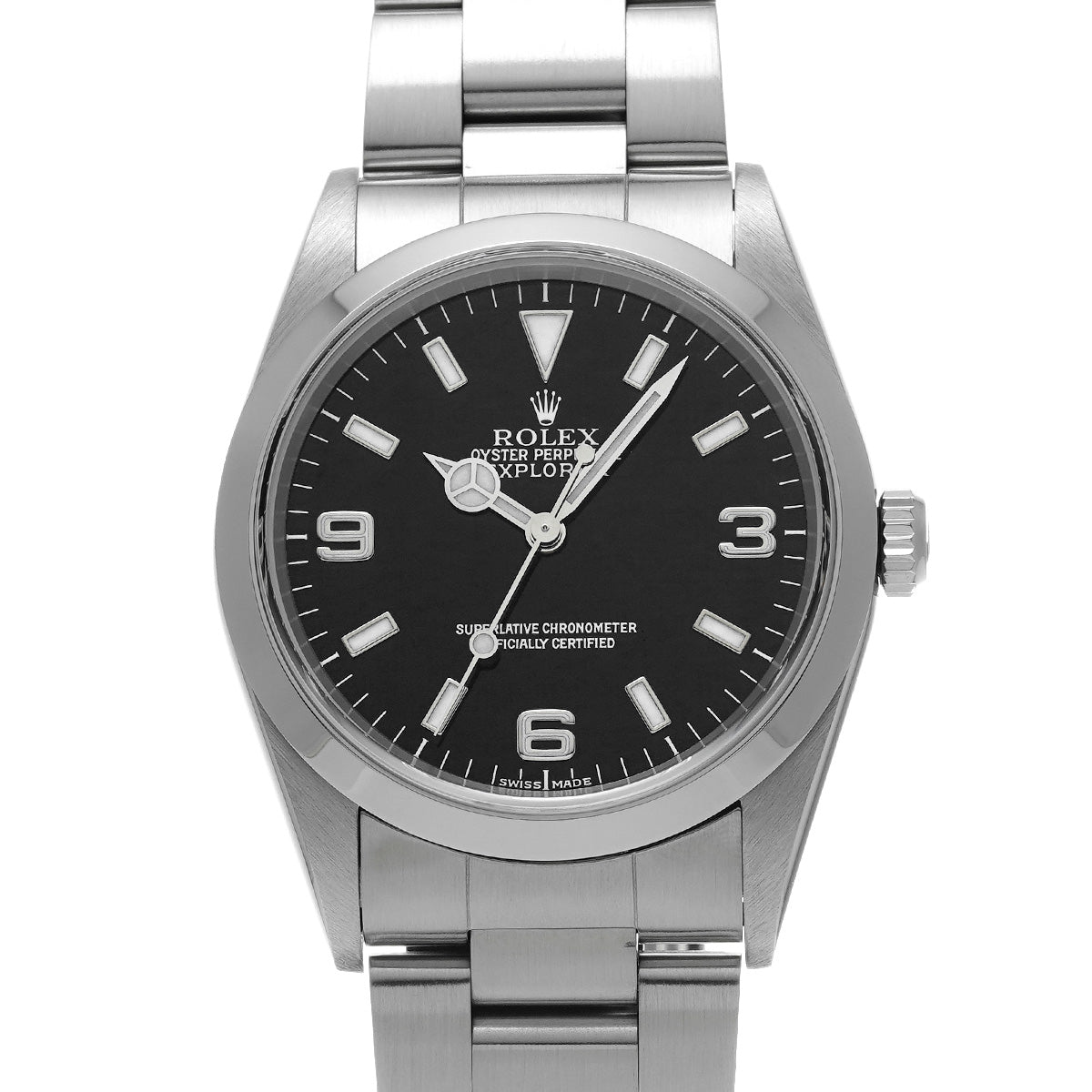 Explorer 14270 P (manufactured circa 2000) Black ROLEX Men's [Pre-Owned].