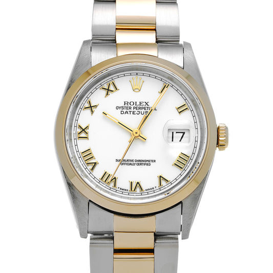 DATE JUST 16203 X (manufactured circa 1991) White ROLEX Men's [Pre-Owned].
