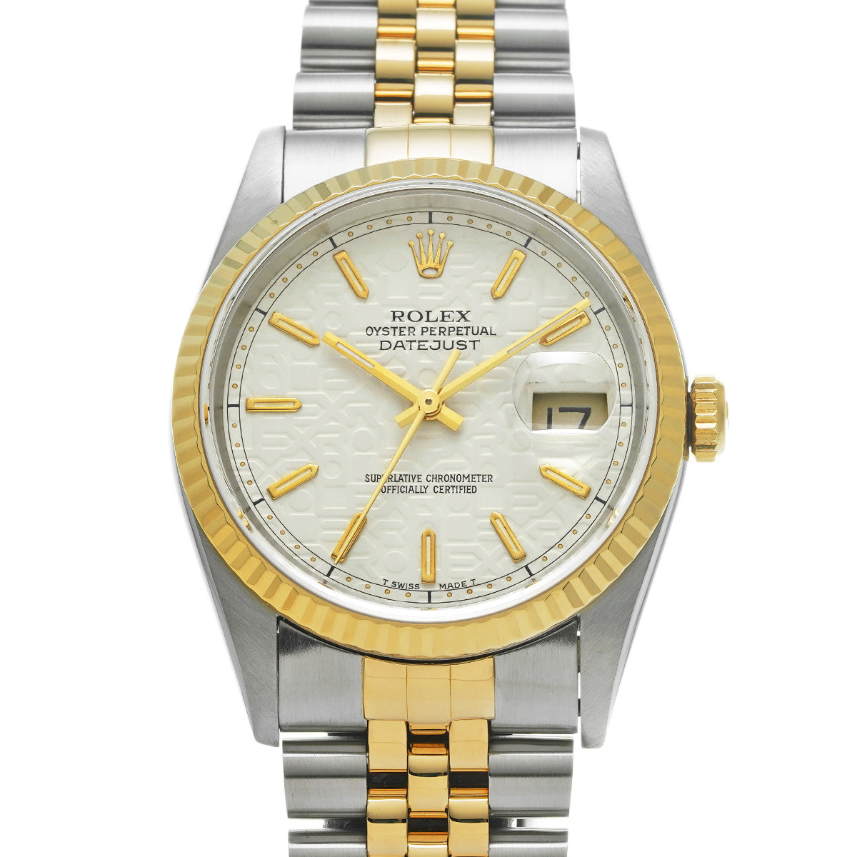 Datejust 16233 S (manufactured circa 1993) Ivory Computer ROLEX Men's [Pre-Owned].