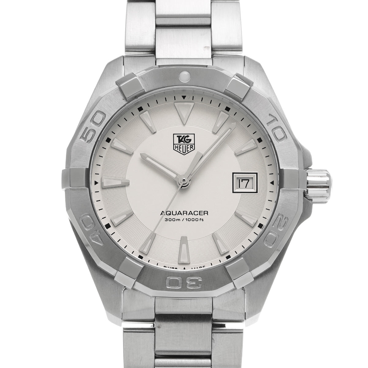 Aquaracer Quartz WAY1111.BA0928 Silver TAG HEUER Men's [Pre-Owned].