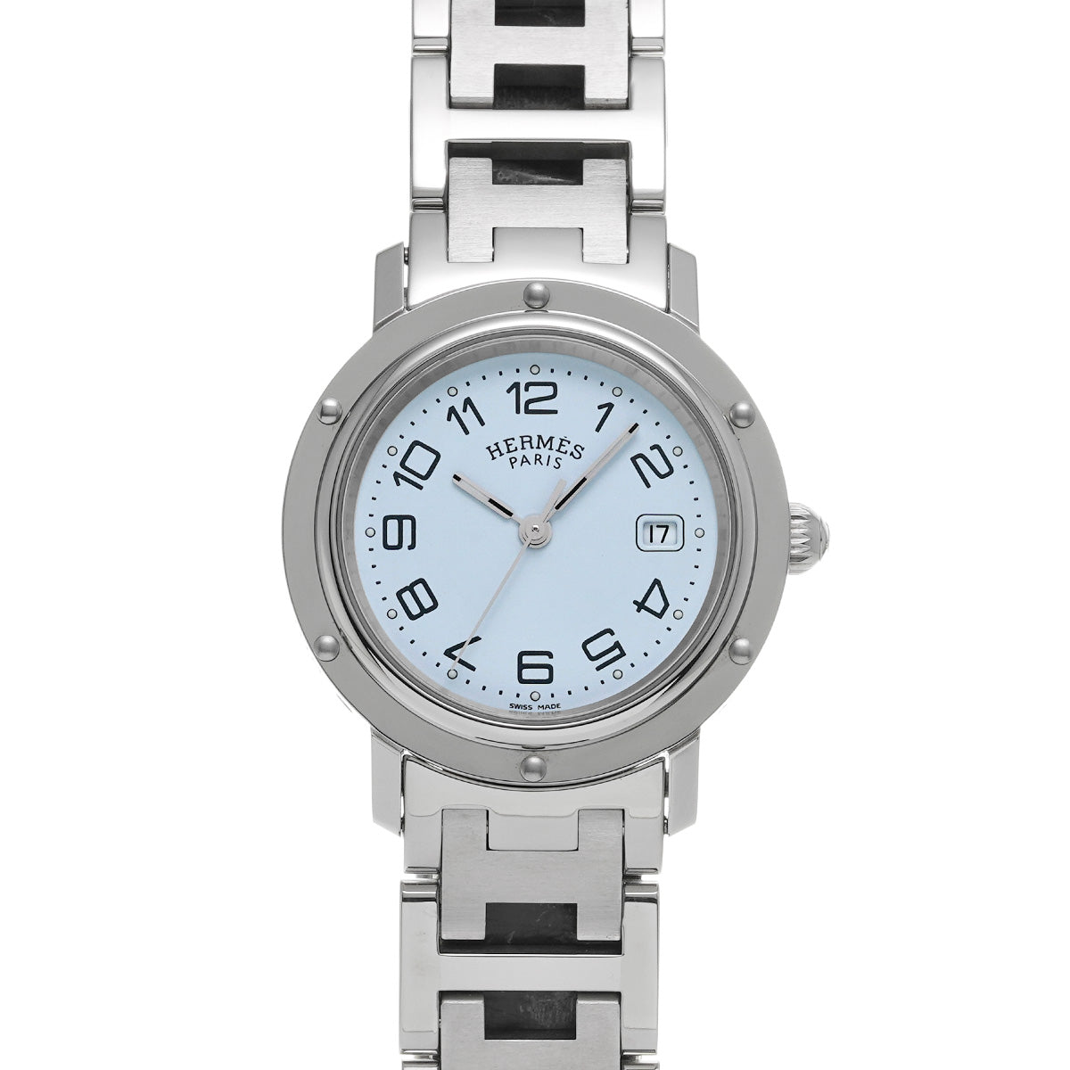 Clipper Nacre CL6.410.214/3831 Light Blue HERMES Unisex [Pre-owned].