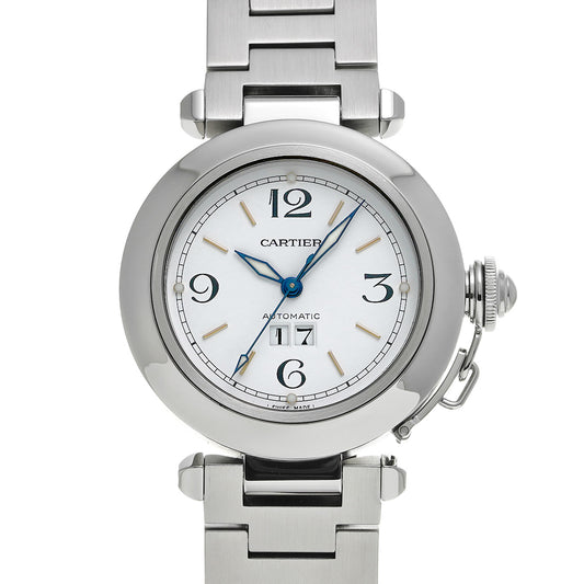 Pasha C Big Date W31044M7 White CARTIER Unisex [Pre-Owned].