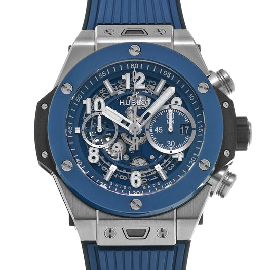 Big Bang Unico Titanium Blue Ceramic 421.NL.5170.RX Blue HUBLOT Men's [Pre-Owned].