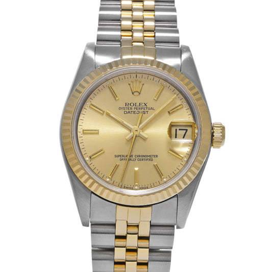 Datejust 68273 E (manufactured circa 1990) Champagne ROLEX Unisex [Pre-owned].