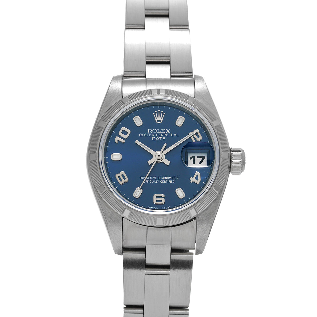 Oyster Perpetual Date 79190 Y No. (manufactured circa 2002) Blue ROLEX Ladies [Pre-Owned].