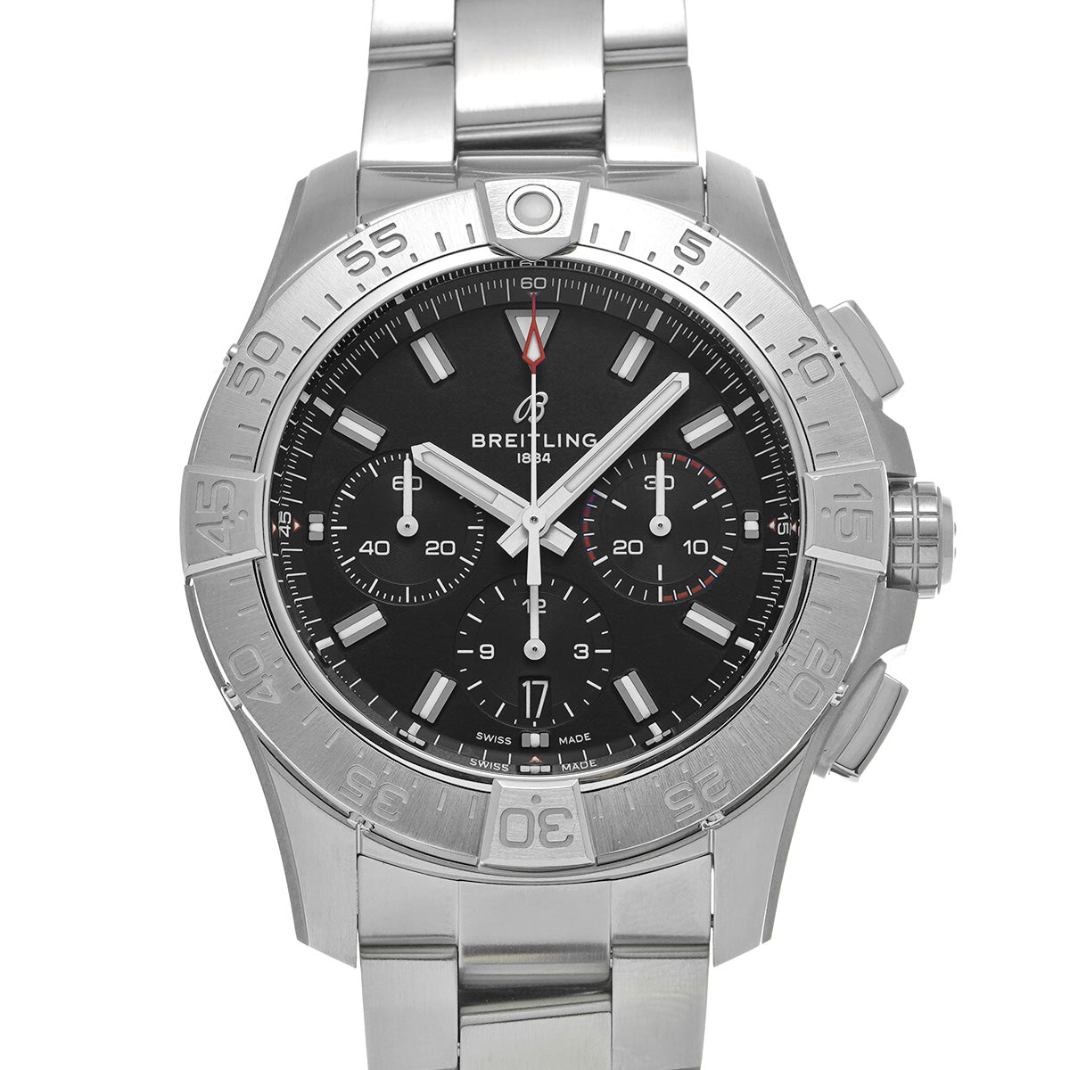 Avenger B01 Chronograph 44 AB0147101B1A1 Black BREITLING Men's [Pre-Owned].