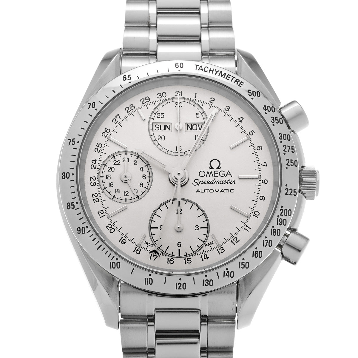 Speedmaster Triple Calendar 3521.30 White OMEGA Men's [Pre-Owned].