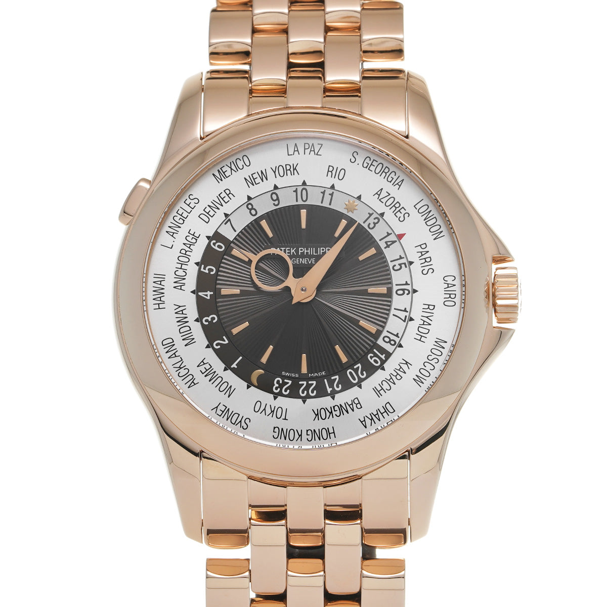World Time 5130/1R-011 Brown/Silver PATEK PHILIPPE Men's [Pre-Owned].