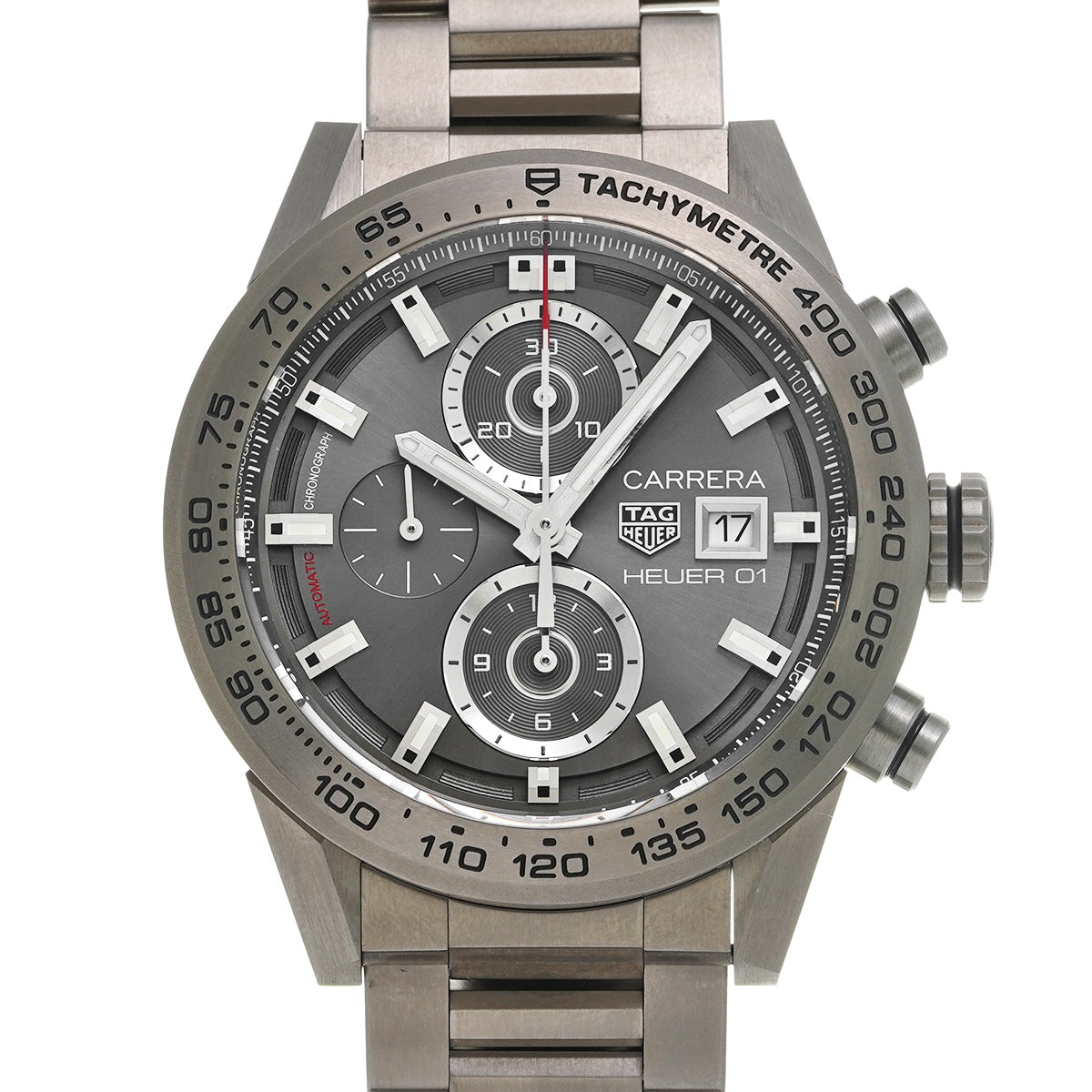 CARRERA CALIBRE HEUER 01 Chronograph CAR208Z.BF0719 Gray TAG HEUER Men's [Pre-Owned].