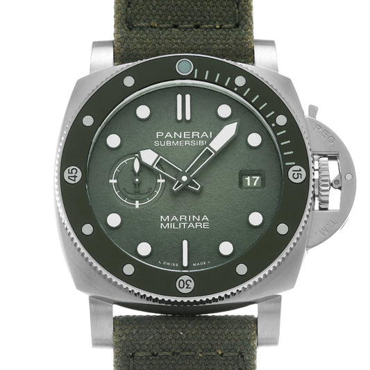 Submersible Marina Militare PAM01697 AB No. (manufactured in 2025) Matte Green PANERAI Men's [New].