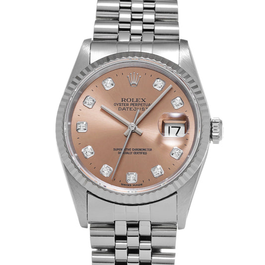 DATE JUST 16234G T (made around 1997) Pink/Diamond ROLEX Men's [Pre-Owned].