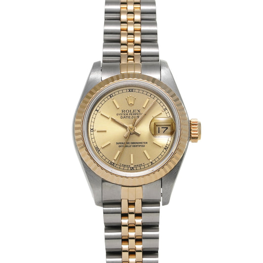 69173 DATE JUST L (manufactured circa 1989) Champagne ROLEX Ladies [Pre-Owned].