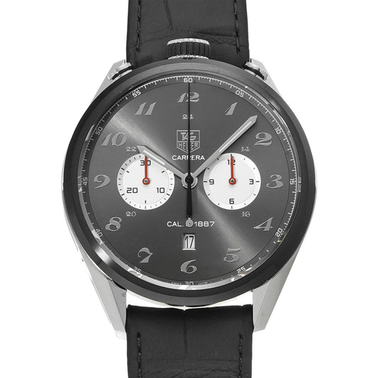 CARRERA Calibre 1887 Chronograph 100th Japan Limited Edition 200 pieces CAR2C14.FC6327 Gray/Silver TAG HEUER Mens [Pre-Owned]