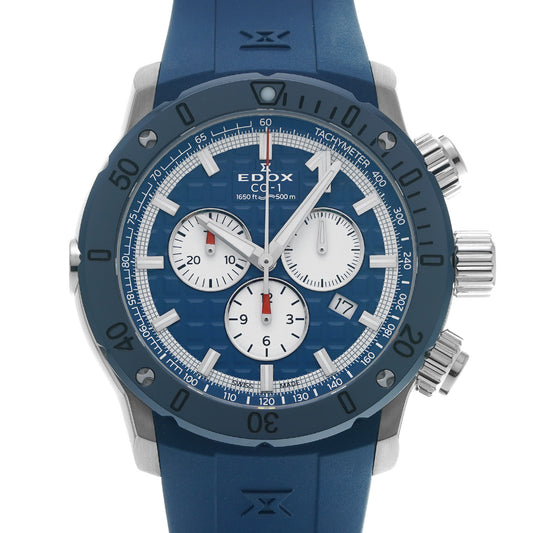 Chrono Offshore 1 10221-3BU9 Blue/White EDOX Men's [Pre-Owned].