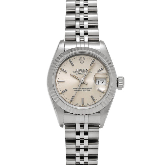 DATE JUST 69174 X (manufactured circa 1991) Silver ROLEX Ladies [Pre-Owned].