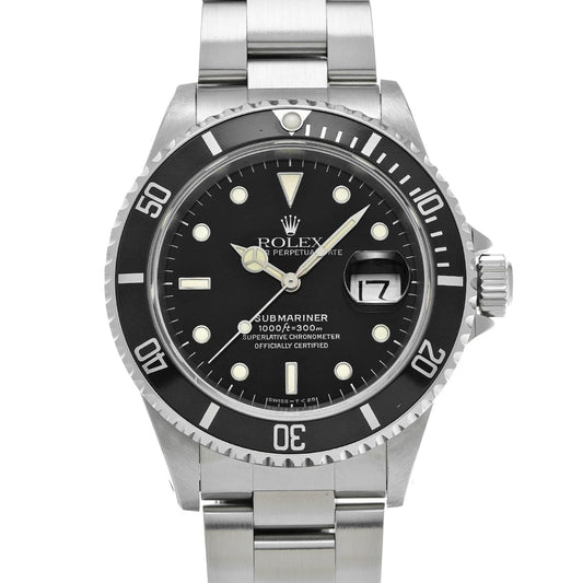 Submariner Date 16610 U (manufactured circa 1997) Black ROLEX Men's [Pre-owned].