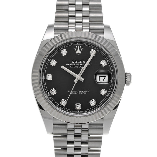 DATE JUST 41 126334G Black/Diamond ROLEX Men's [New].