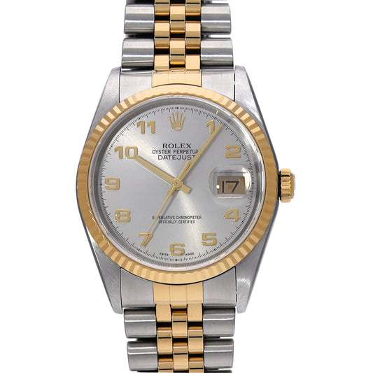 DATE JUST 16233 Y (manufactured circa 2002) Gray ROLEX Men's [Pre-Owned].