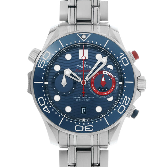 Seamaster Diver 300 Co-Axial Master Chronometer Chronograph America's Cup 210.30.44.51.03.002 Blue OMEGA Mens [Pre-owned]