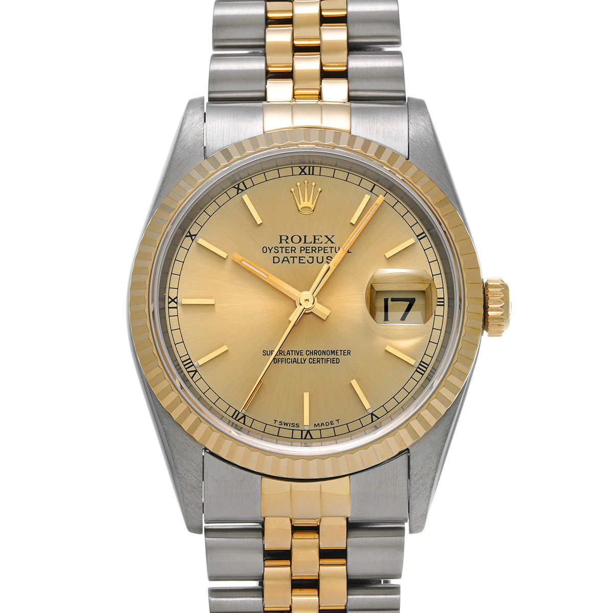 Datejust 16233 T (manufactured circa 1996) Champagne ROLEX Men's [Pre-Owned].