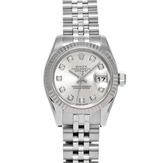 DATE JUST 179174G (manufactured circa 2005) Silver/Diamond ROLEX Ladies [Pre-Owned].