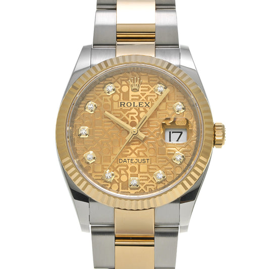 Datejust 36 126233G Random Serial Champagne Computer/Diamond ROLEX Men's [Pre-Owned].