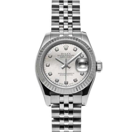 Datejust 179174NG D (manufactured around 2005) White MOP/Diamond ROLEX Ladies [Pre-Owned].