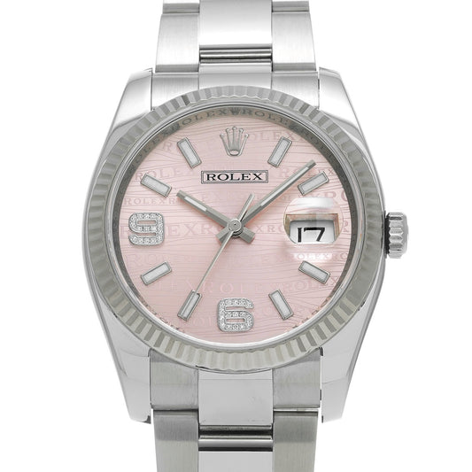 DATE JUST 116234 Random Serial Pink Wave/Diamond ROLEX Men's [Pre-Owned].