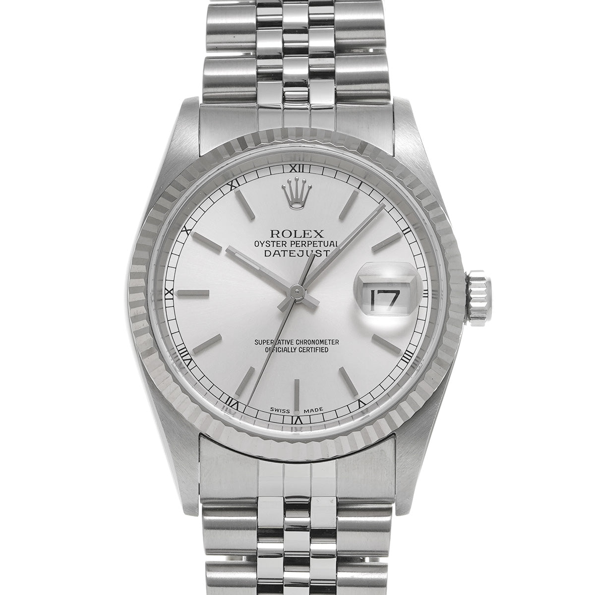 DATE JUST 16234 K (manufactured circa 2001) Silver ROLEX Men's [Pre-Owned].
