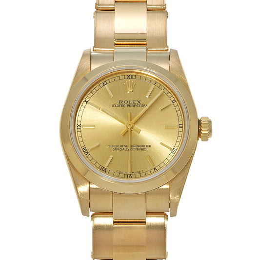 Oyster Perpetual 67488 W (manufactured circa 1995) Champagne ROLEX Unisex [Pre-owned].