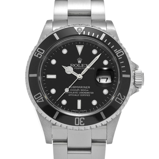 Submariner Date 16610 D (manufactured circa 2005) Black ROLEX Men's [Pre-Owned].