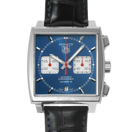 Monaco Calibre 12 Chronograph CAW2111.FC6183 Blue/Silver TAG HEUER Mens [Pre-Owned]